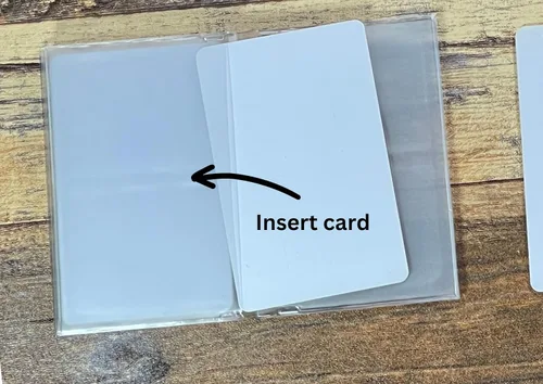Vista 5 de Vinilo resistente de 6 páginas para billetera plegable o triple (juego de 2), Gris, Billetera plegable