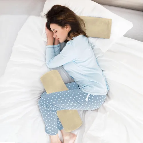 Vista 6 de Almohada cervical cervical de trigo, almohada cervical con funda extraíble lavable, almohada de cuello de espuma viscoelástica para dormir, almohada