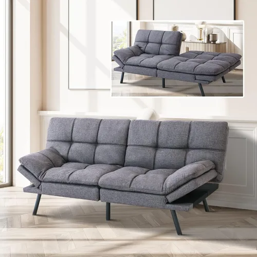 Vista 11 de Opoiar 267PU-BK Sofá cama, negro-1