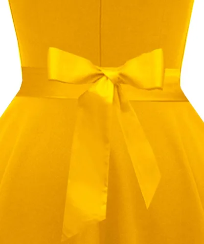 Vista 5 de Girstunm - Vestido para el té clásico, manga corta, con bolsillos, para mujer