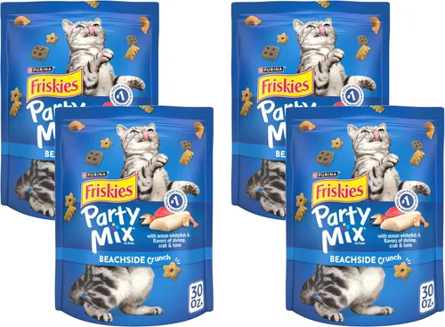Vista 14 de Purina Friskies Golosinas para gatos, Party Mix Beachside Crunch - (Paquete de 10) Bolsas de 2.1 oz