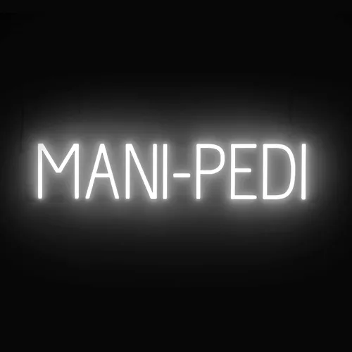 Vista 17 de SpellBrite MANI-PEDIS - Letrero para salones de manicura Letreros relacionados con salones de uñas con aspecto de neón, luz LED roja 33.4 x 6.3