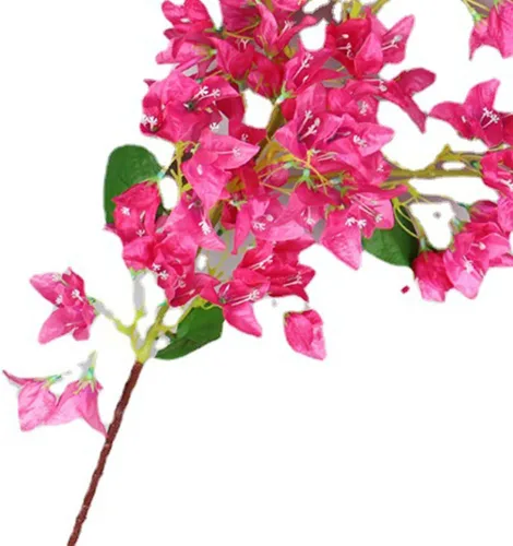 Vista 9 de TITA-DONG Flores artificiales de tallo largo de 47.2 pulgadas, tallos florales de buganvillas artificiales, ramas de buganvillas de seda artificial