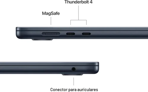 Vista 6 de Apple Laptop MacBook Air 2025 de 15 pulgadas con chip M4: Construida para Apple Intelligence, pantalla Liquid Retina de 15.3 pulgadas, memoria