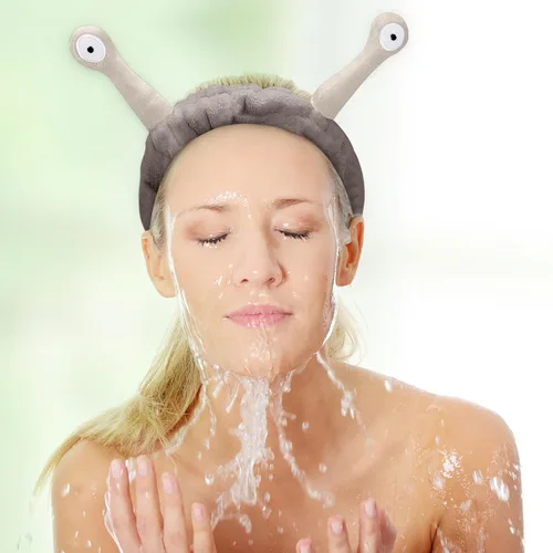 Vista 66 de Bonita diadema de caracol rosa, cara lavada para mujer, maquillaje, ducha, spa
