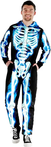 Vista 4 de Morph Mens Skeleton Costume Men Adult Skeleton Suit Outfit Scary Halloween Costumes for Men Adult Skeleton Costume Men