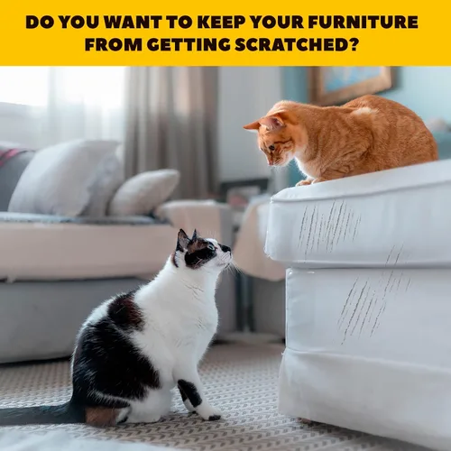 Vista 8 de Protector de muebles antiarañazos para gatos, protector de arañazos de sofá contra gatos, protección de muebles contra arañazos de gatos (10XL)