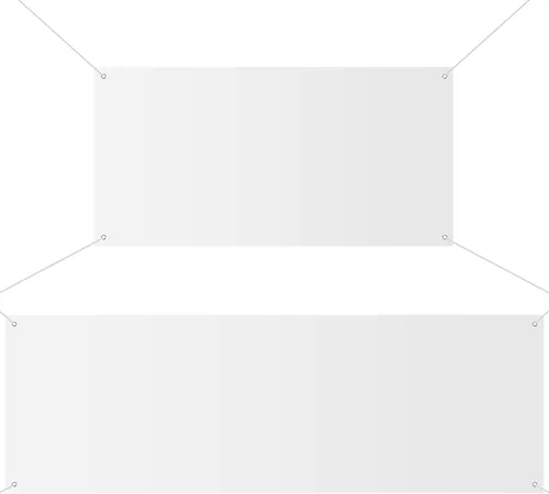 Vista 7 de Cartel grande de 2 pancartas grandes de tela Oxford de poliéster con cuerda para pared interior y exterior, letrero fácil de colgar, letrero de Negro