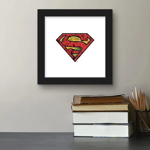 Vista 4 de Trends International Gallery Pops DC Comics Superman - Póster de pared con logotipo de mosaico de cómic S-Shield, 12 x 12 pulgadas, versión Versión