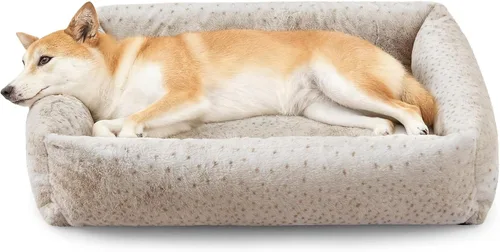 Vista 17 de JOEJOY Cama para Perro de Tamaño Mediano, Cama para Mascotas Ortopédica Lavable de Forro Polar de Pana Suave Premium con Funda de Cremallera