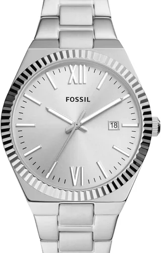 Vista 4 de Fossil Reloj de tres manecillas de acero inoxidable Serena para mujer, plateado, 38 mm, Scarlette