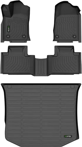 Vista 101 de Floor Mats & Cargo Liner for Jeep Grand Cherokee L 2021-2026 6-Seats Apto para consola central, con alfombrilla de respaldo, ajuste personalizado