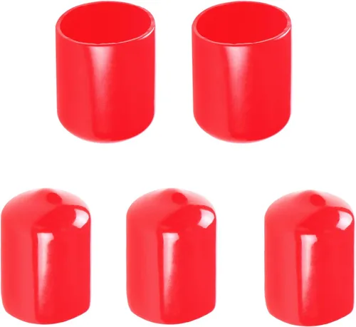 Vista 12 de Cubierta de tapa de extremo redondo de goma de 1.06 pulgadas (1.063 in), protectores de rosca de tornillo de PVC flexible de tubería de tubería