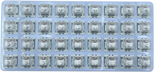 Vista 6 de DRAOZA Gateron White Pro Switches (3 pines, USB RGB, transparente, 72 piezas)