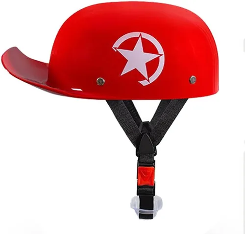 Vista 7 de Vintage Open Face Motorcycle Half Helmet DOT Approved Baseball Cap Helmet with Adjustable Quick Release Buckle for Adult Men Women Chopper Scooter