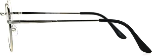 Vista 3 de Gafas de ojo redondas retro con lente transparente clásica con borde de metal de los años 90