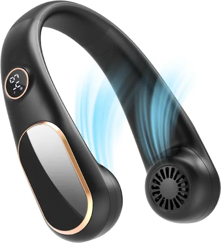 Vista 9 de SLENPET Ventilador de cuello portátil de 10000 mAh, 6 velocidades, últimas 48 horas, rotación de 360°, ventilador personal portátil