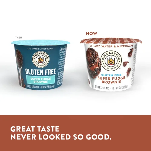 Vista 4 de King Arthur, Mezcla de brownie Super Fudge de una sola porción sin gluten, sin gluten, sin OMG, certificado Kosher (paquete de 12)