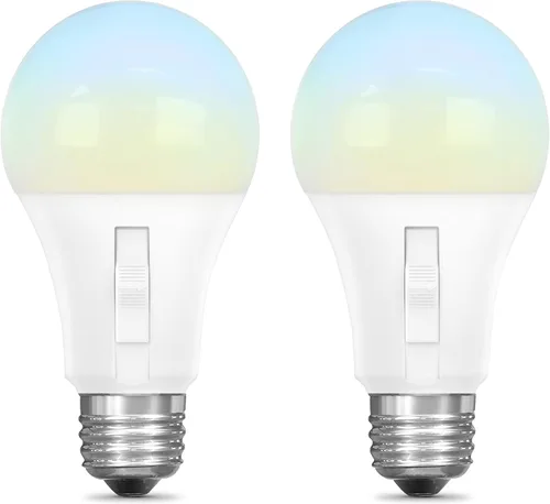 Vista 12 de Bombilla LED A19 de Feit Electric, equivalente a 100 W, no regulable, 5CCT, base media E26, CRI 90, 1500 lúmenes, blanco ajustable, vida útil