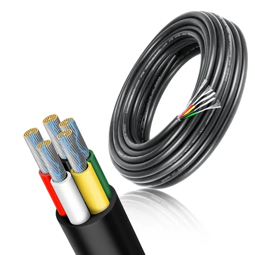 Vista 17 de Cable conductor de calibre 14, 4 conductores de cobre estañado 14/4 de 10 pies, cables eléctricos trenzados para altavoz, automoción, termostato
