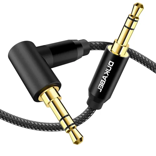 Vista 7 de DUKABEL Cable de Audio Auxiliar de 3,5 mm a 3,5 mm, 1,1 m/3,6 pies, Cable de Audio de Ángulo Derecho, Cable AUX Macho a Macho para Auriculares