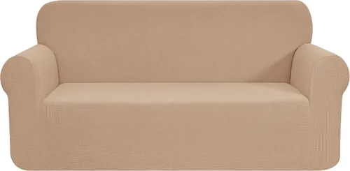 Vista 11 de CHUN YI - Funda elástica de 1 pieza para sillón grande, funda protectora suave de Jacquard con elastano, detalle de cuadros y parte inferior