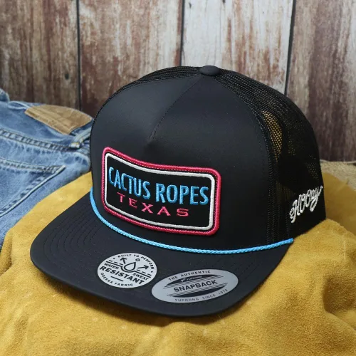 Vista 63 de HOOEY Adjustable Snapback Trucker Hat with Cactus Ropes Logo