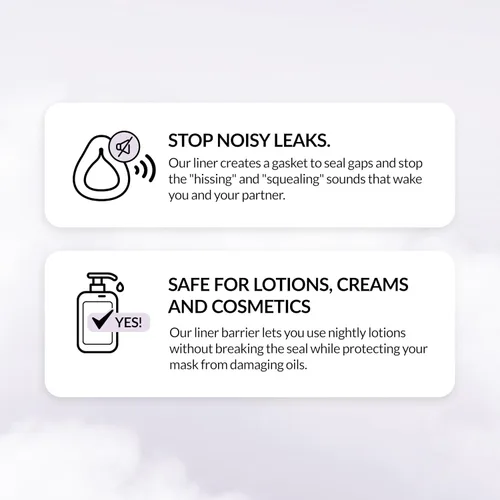 Vista 5 de Forro para máscara de rostro completo RemZzzs CPAP/BiPAP para Resmed y Respironics (suministro de 30 días)