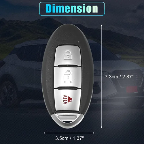 Vista 6 de X AUTOHAUX 434MHz KR5TXN1 - Llavero de repuesto inteligente de proximidad sin llave para Nissan Kicks 2018-2021 para Nissan Rogue Sport 2019-2021, 3