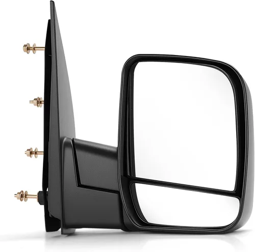 Vista 7 de PZ Espejo lateral manual de doble vidrio para puerta del lado del conductor delantero Compatible con 2002-2008 FORD E150 E250 E350 E450 E550 Club
