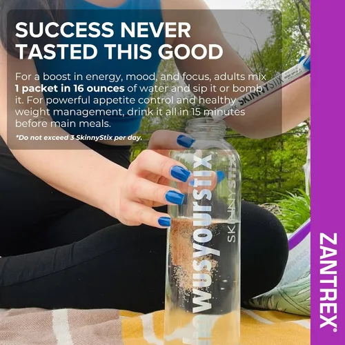 Vista 7 de SkinnyStix Berry Fusion GLP-1 Polvo de Apoyo para Bebida Energética, Apoyo Metabólico, Control del Apetito, Impulso de Energía Natural 15 Paquetes