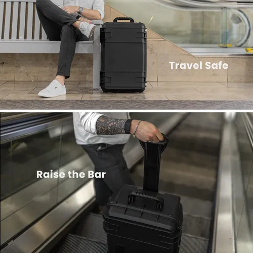 Vista 3 de Seahorse Estuche protector resistente 920 con espuma, aprobado por la TSA, especificaciones mil, impermeable IP67, fabricado en Estados Unidos