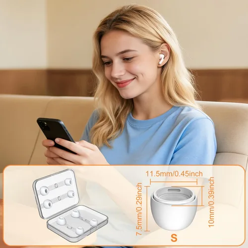 Vista 6 de Juego de 4 pares de almohadillas Link Dream para Airpod Pro de repuesto y limpiador de bolígrafos para AirPods Pro/AirPods Pro 2 de silicona (AC04-S)
