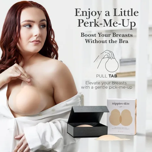 Vista 2 de NIPPIES - Cubiertas para los pezones de la mujer, parches adhesivos de silicona con caja para viajar