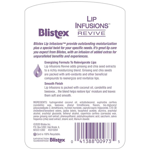 Vista 4 de Blistex Lip Infusions Revive Lip Moisturizer 0.13 onzas