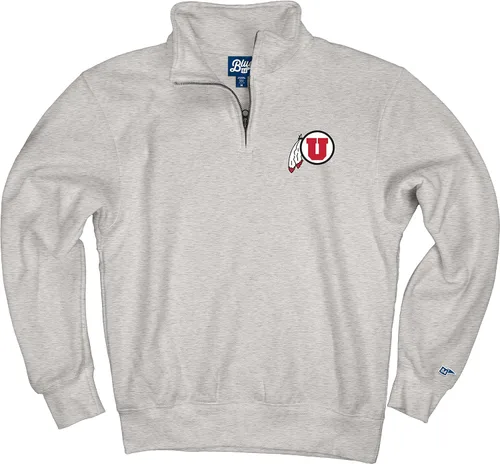 Vista 81 de Blue 84 Sudadera con cremallera de un cuarto para hombre de la NCAA