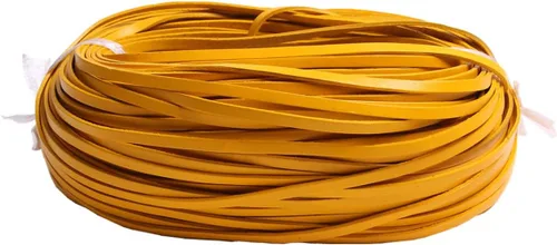 Vista 22 de Cuerda de cuero genuino de 21 yardas, cuerda plana de cuero trenzado para hacer joyas, collares, pulseras, cordones de zapatos, correas de bolsa