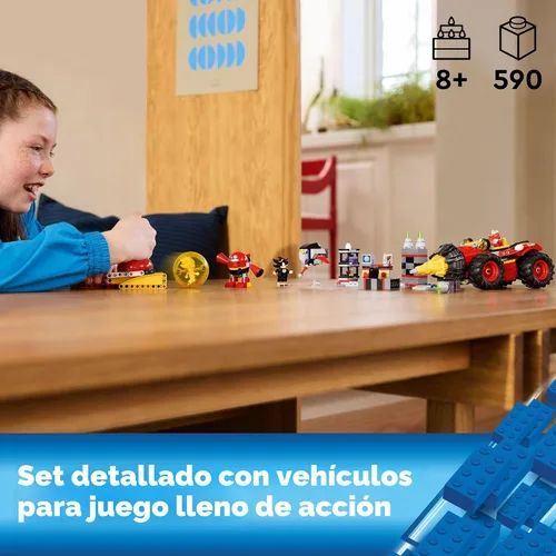Vista 2 de LEGO Sonic The Hedgehog: Super Sonic vs. Egg Drillster - Juguete de Gaming con Shadow y Dr. Eggman, Set de Construcción de Juguetes para Niños