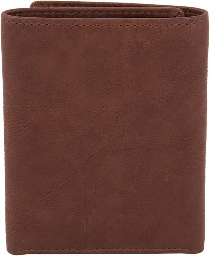 Vista 2 de KRAFTIQ AUSTIN - Cartera triple de cuero marrón curtido vegetal Marrón Vintage