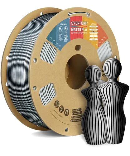 Vista 19 de OVERTURE - Filamento de fibra de carbono PLA para impresora 3D de 1.75 mm, carrete de cartón PLA de 2.2 libras, precisión dimensional +/- 0.02 mm