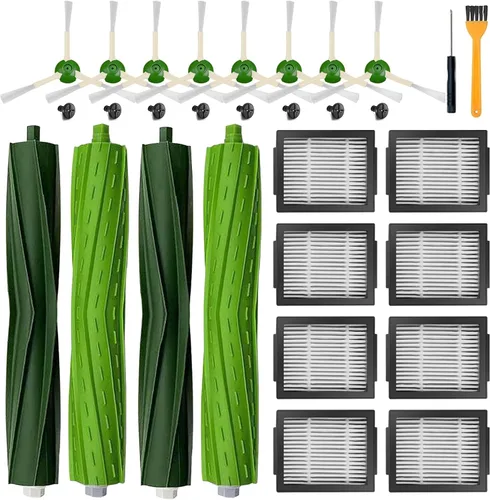 Vista 10 de Piezas de repuesto para Roomba iRobot i7 i7+ i3 i3+ i4 i4+ i5 i5+ i6 i6+ i8 i8+ E5 E6 E7 I,E y Plus versión, 1 juego de cepillo de goma, 4 cepillos