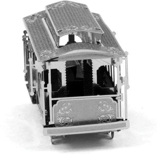 Vista 5 de Metal Earth San Francisco Cable Car 3D Kit de modelo de metal con pinzas Fascinaciones