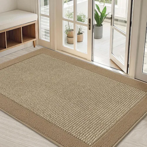 Vista 24 de BEQHAUSE Tapete para puerta interior de 20 x 32 pulgadas, tapete antideslizante para entrada, lavable, resistente a la suciedad, tapete