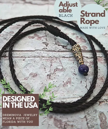 Vista 5 de DREMINOVA - Collares de cuentas bohemios para mujer, con colgante largo, cuentas de madera de piedra, collar de madera hecho a mano para mujer