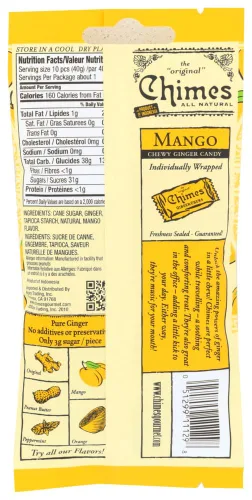 Vista 2 de Paquete de 6 masticables de mango y jengibre de 1.5 onzas