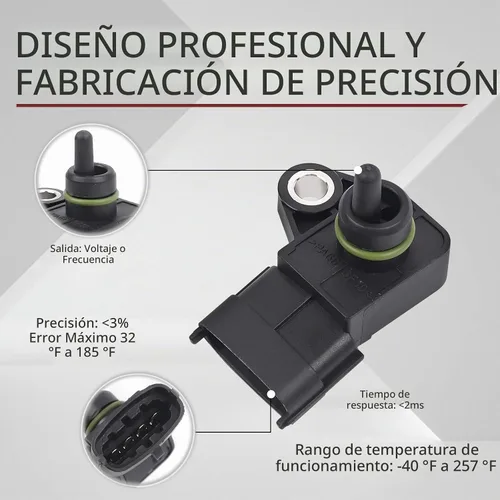 Vista 2 de OTUAYAUTO Sensor de presión absoluta del colector MAP - Reemplazo para Hyundai Accent 2012-2019, Tucson 2010-2019, Sonata 2008-2018, Elantra