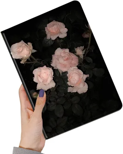 Vista 18 de kaitesi Funda floral compatible con iPad 6ª 5ª generación 9.7 pulgadas iPad Air/Air 2, diseño de flores, bonita funda inteligente de piel delgada
