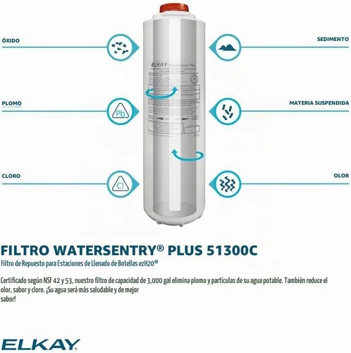 Vista 6 de Elkay LZ8WSSSMC ezH2O Estación de llenado superficial refrigerada de la botella del soporte filtrado 8GPH acero inoxidable