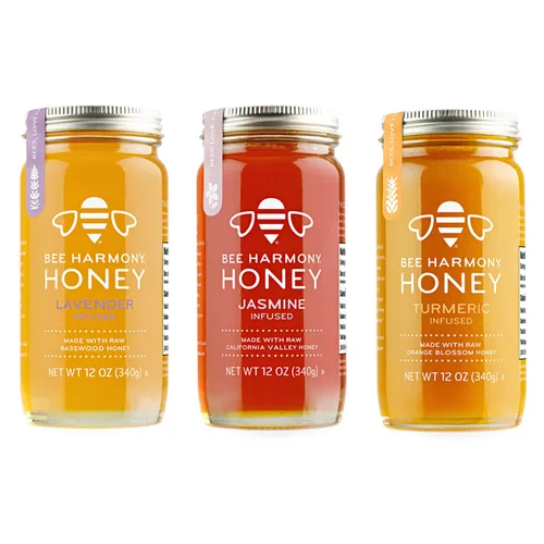 Vista 10 de Bee Harmony Miel con infusión de cúrcuma, 12 onzas, paquete de 2