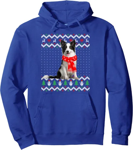 Vista 4 de Border Collie Dog Ugly Christmas Sweater Xmas Pullover Hoodie